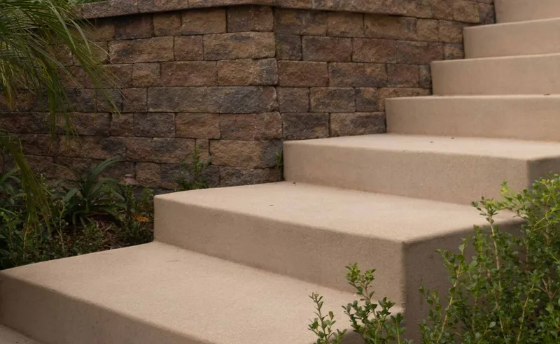 Custom concrete patio and walkway